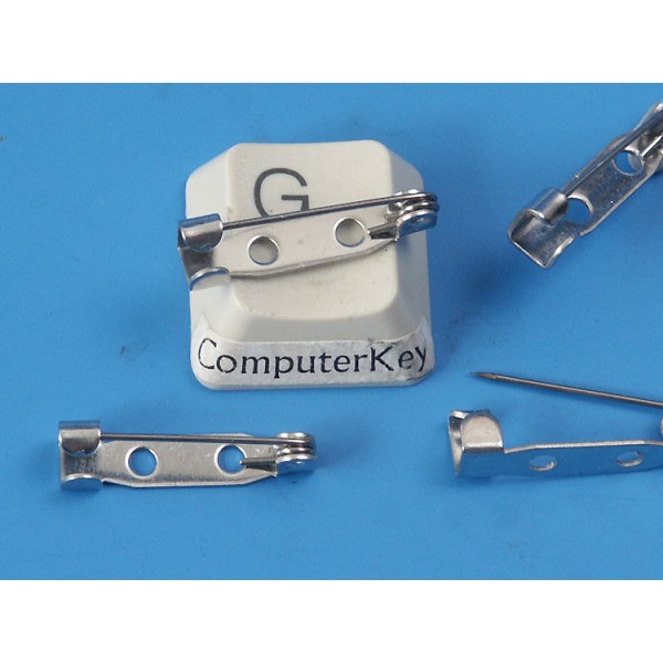 Brooch Back, 316 Surgical Steel, hook catch, 19mm (0.75 inch)