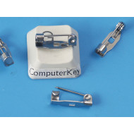 NEW STOCK! Brooch Back, 316 Surgical Steel, hook catch, 14mm