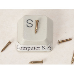 Nail Tack, raw brass, 6mm, per 5