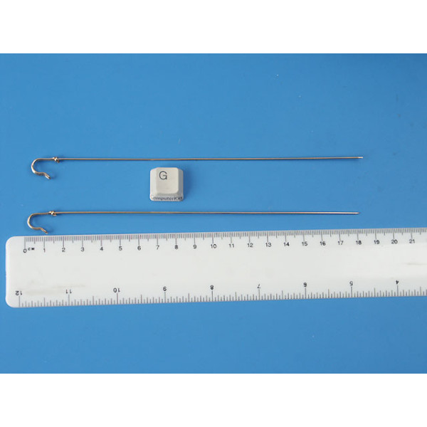 Long Pin, 18cm long, kilt head end, brooch, hat pin, nickel free nickel colour