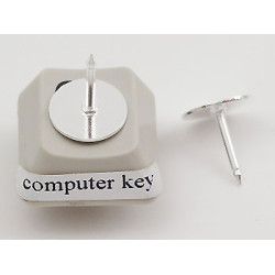 Pin with 10mm Pad with 10mm pin, silver plated