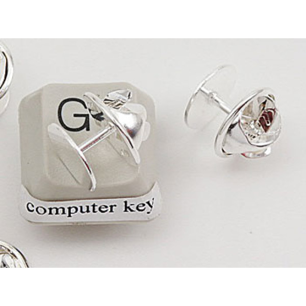Tie Tack / Club Pin 10mm Pad with clutch back, set, silver plated,