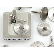 Pin with 9.5mm Pad with 8mm pin, nickel colour