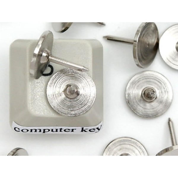 Pin with 9.5mm Pad with 8mm pin, nickel colour