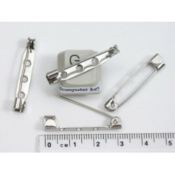 Brooch Back, hook catch, Qualiy, 32mm (1.25 inch)