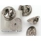 Tie Tack / Club Pin 10mm Pad, with clutch back, set, Nickel plate