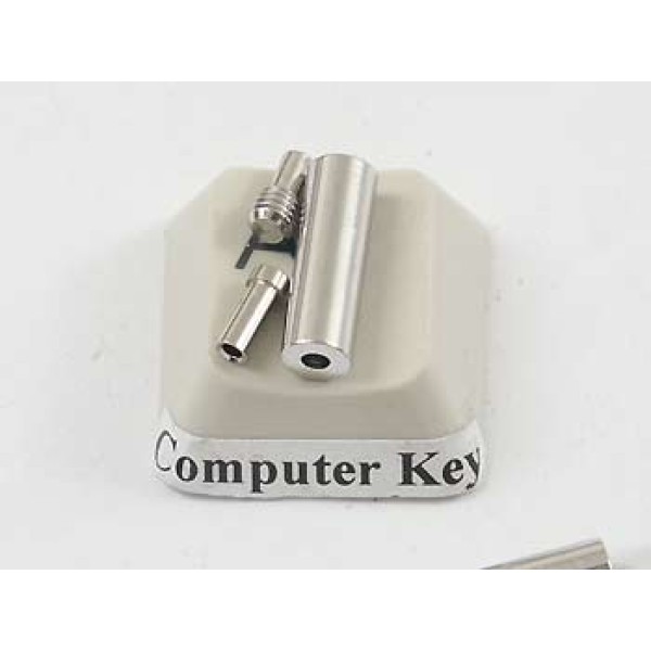 Screw Clasp, Platinum colour, 4mm x 12.5mm long, set