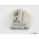 Screw Clasp, Platinum colour, 4mm x 12.5mm long, set