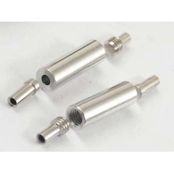 Screw Clasp, Platinum colour, 4mm x 12.5mm long, set