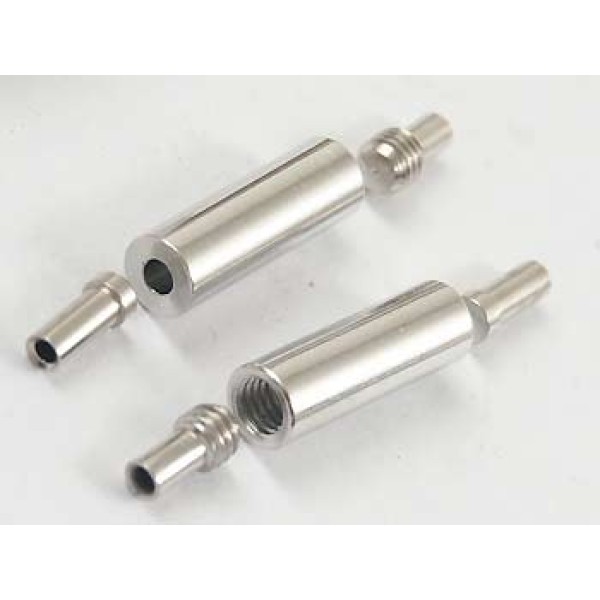 Screw Clasp, Platinum colour, 4mm x 12.5mm long, set