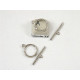 Toggle Clasp, platinum colour