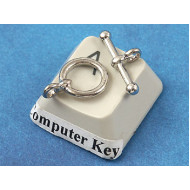 Toggle Clasp, small, NF White Bronze plate