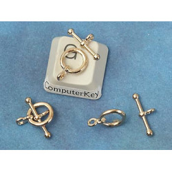 Toggle Clasp, small, 16ct gold plate