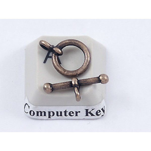 Toggle Clasp, small, Burnished Brass