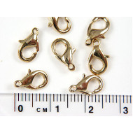 10mm Lobster / Parrot clasp, 18K gold plate