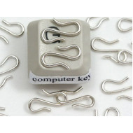 Clasps, small S-Joiner, NF silver plate, per 10