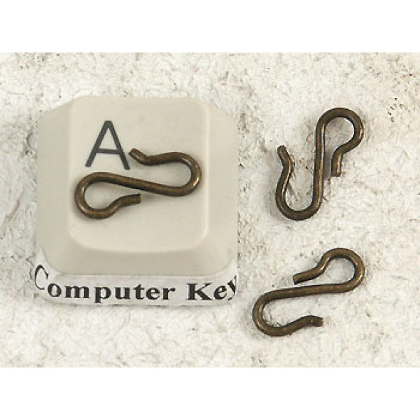 Clasp, small S-Joiner, antiqued brass, per 10