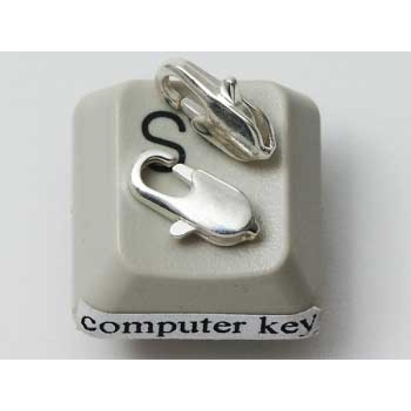 12mm Lobster Claw clasp, silver plate, each