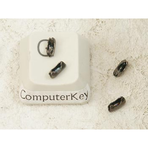 1.5mm Scoop connector for ball chain, fits 1.5mm chain, black