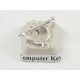 Toggle Clasp, Ring and Bar, medium, silver plate