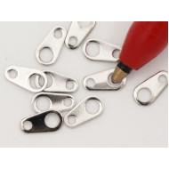 Chain Tab, nickel plate, bag of 100