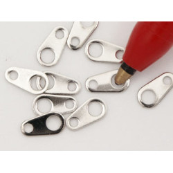 Chain Tab, nickel plate, bag of 100