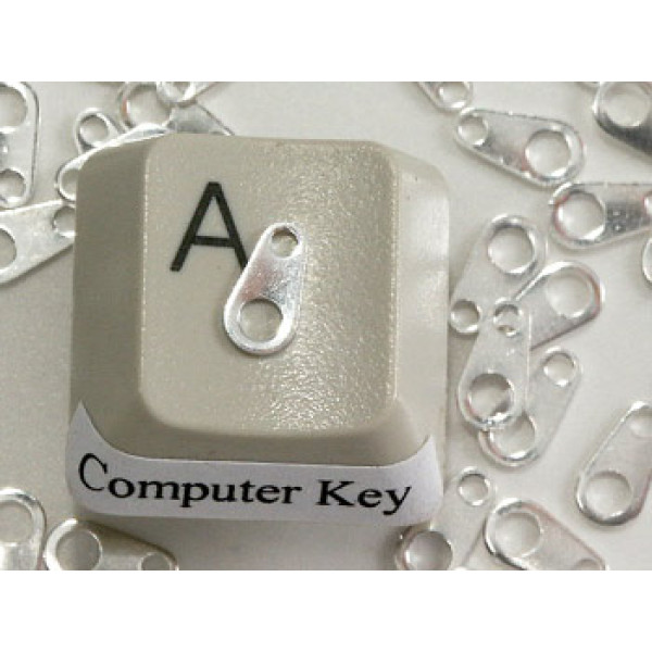 Chain Tab, NF silver plated, bag of 100