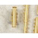 Magnetic slide clasp, 5-Strand, 31mm, gold plate
