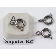 Bolt Ring / Spring Ring Clasp, 6mm, gunmetal black