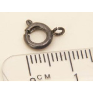 Bolt Ring / Spring Ring Clasp, 7mm, gunmetal black nickel