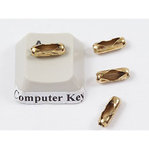 2.3mm Scoop Connector for ball chain, fits 2.3mm chain, antiqued gold