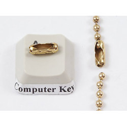 2.3mm Scoop Connector for ball chain, fits 2.3mm chain, antiqued gold