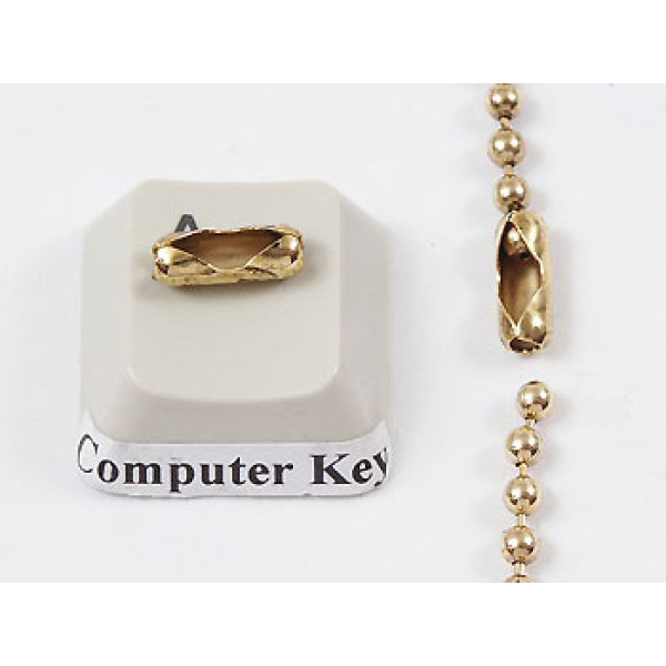 2.3mm Scoop Connector for ball chain, fits 2.3mm chain, antiqued gold