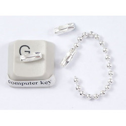 2.4mm Scoop Connector for ball chain, fits 2.4mm chain, silver plate, brass base