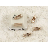 2.4mm Scoop Connector for ball chain, gold, fits 2.4mm chain