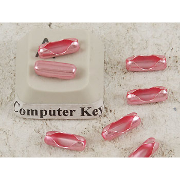 2.4mm Scoop Connector for ball chain, fits 2.4mm chain, PINK