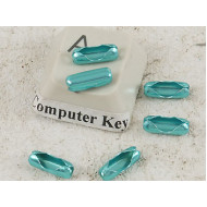 2.4mm Scoop Connector for ball chain, fits 2.4mm chain, TEAL