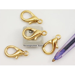 22mm Lobster / Parrot clasp, gold plate