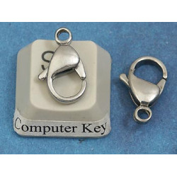 15mm Lobster / Parrot clasp, 304 stainless steel