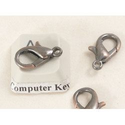 15mm Lobster / Parrot clasp, dark ant. copper