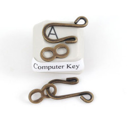 Clasp, Hook & Eye, antiqued brass