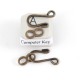 Clasp, Hook & Eye, antiqued brass