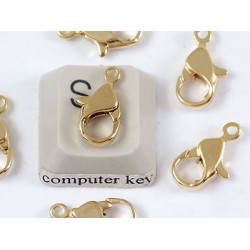 13mm Quality Karabina / Parrot Clasp, gilt