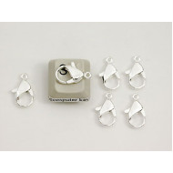 15mm Quality Karabina / Parrot  Clasp, NF silver plate