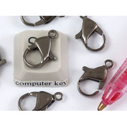 15mm Quality Karabina / Parrot Clasp, gunmetal black