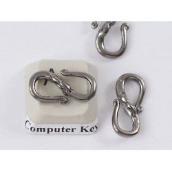 Clasp, S - Joiner, 17mm, black, each