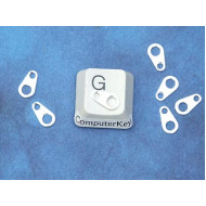 Chain Tab, 9x5mm, silver plated, bag of 100