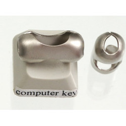Scoop Connector for 4.5mm sausage chain & 6.4mm ball chain Satin nickel 