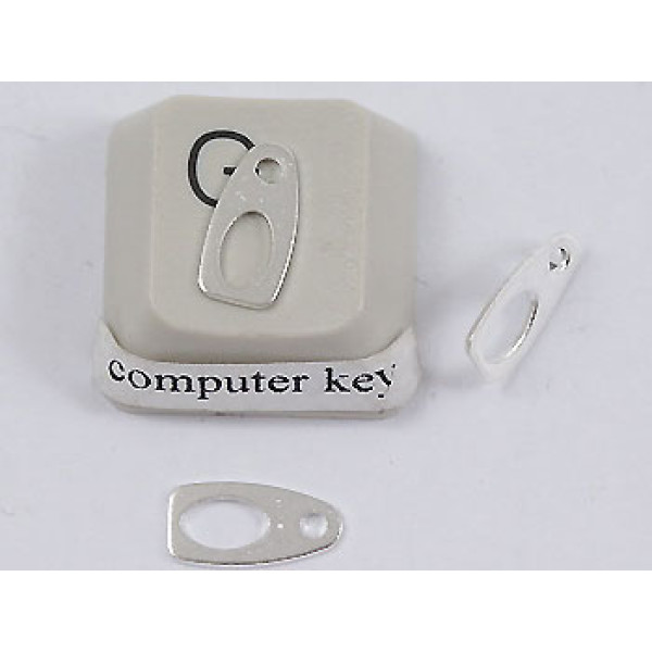 Chain Tab, 10x5mm, large, silver plate, bag of 20