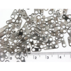 Chain Tab, gunmetal black, 6x3.5mm, each